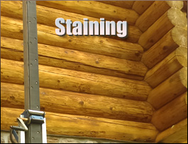  Grant County, Kentucky Log Home Staining